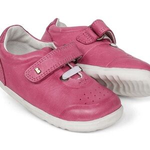 Bobux Ryder Step Up Leather Walker Shoe Pink Raspberry Sz 19(4)